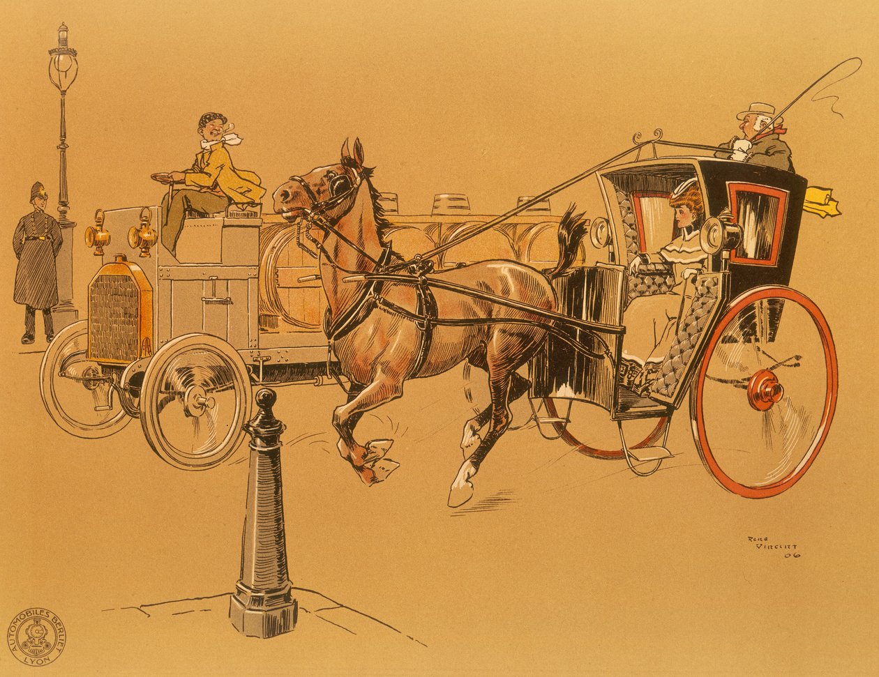 En Berliet lastbil, 1906 af Unbekannt