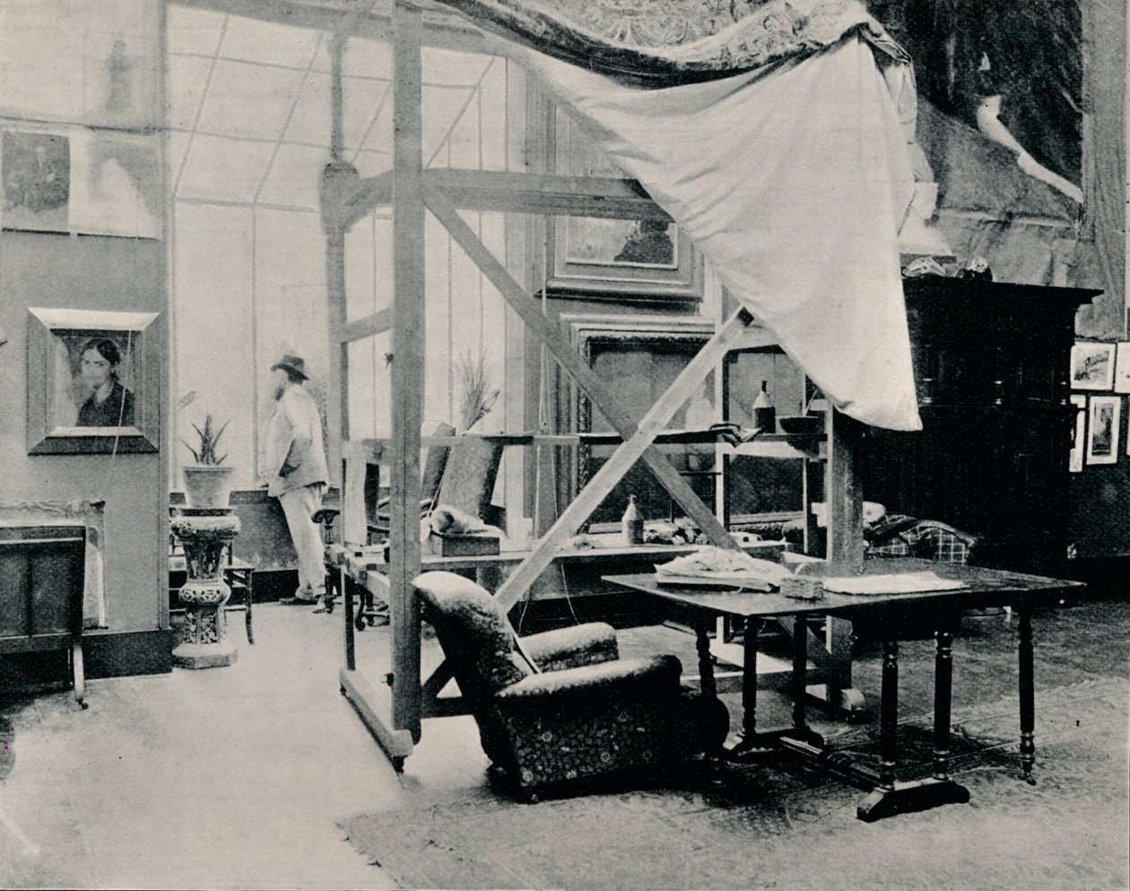 A. Besnard i sit atelier, c1897 af Unbekannt