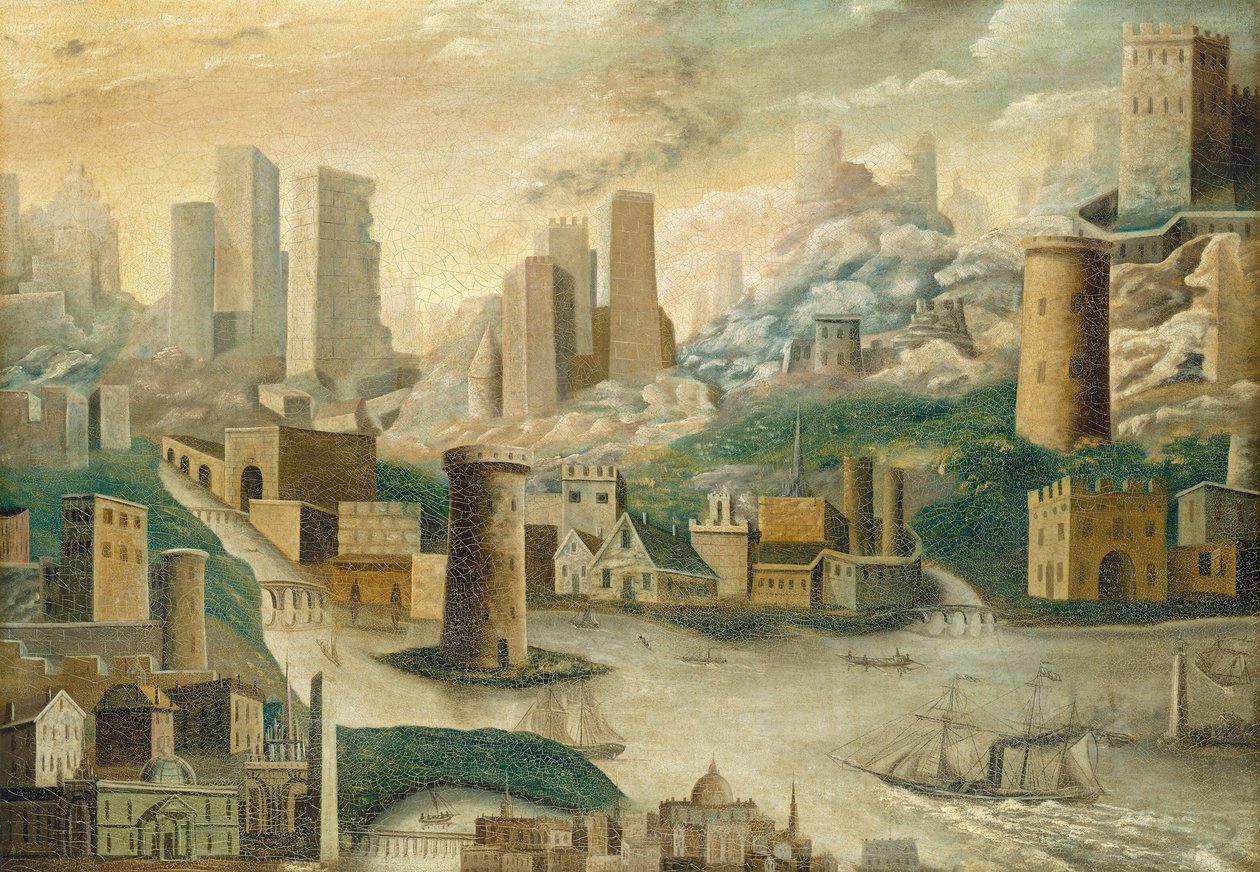 A City of Fantasy, midten af det 19. århundrede. af Unbekannt