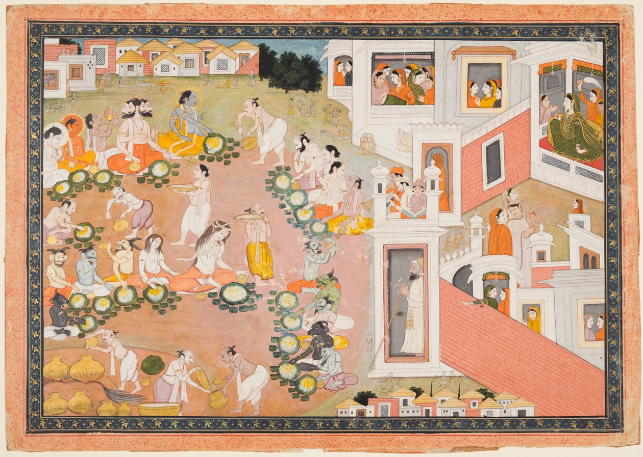 En fest for guderne, ca. 1810. af Unbekannt
