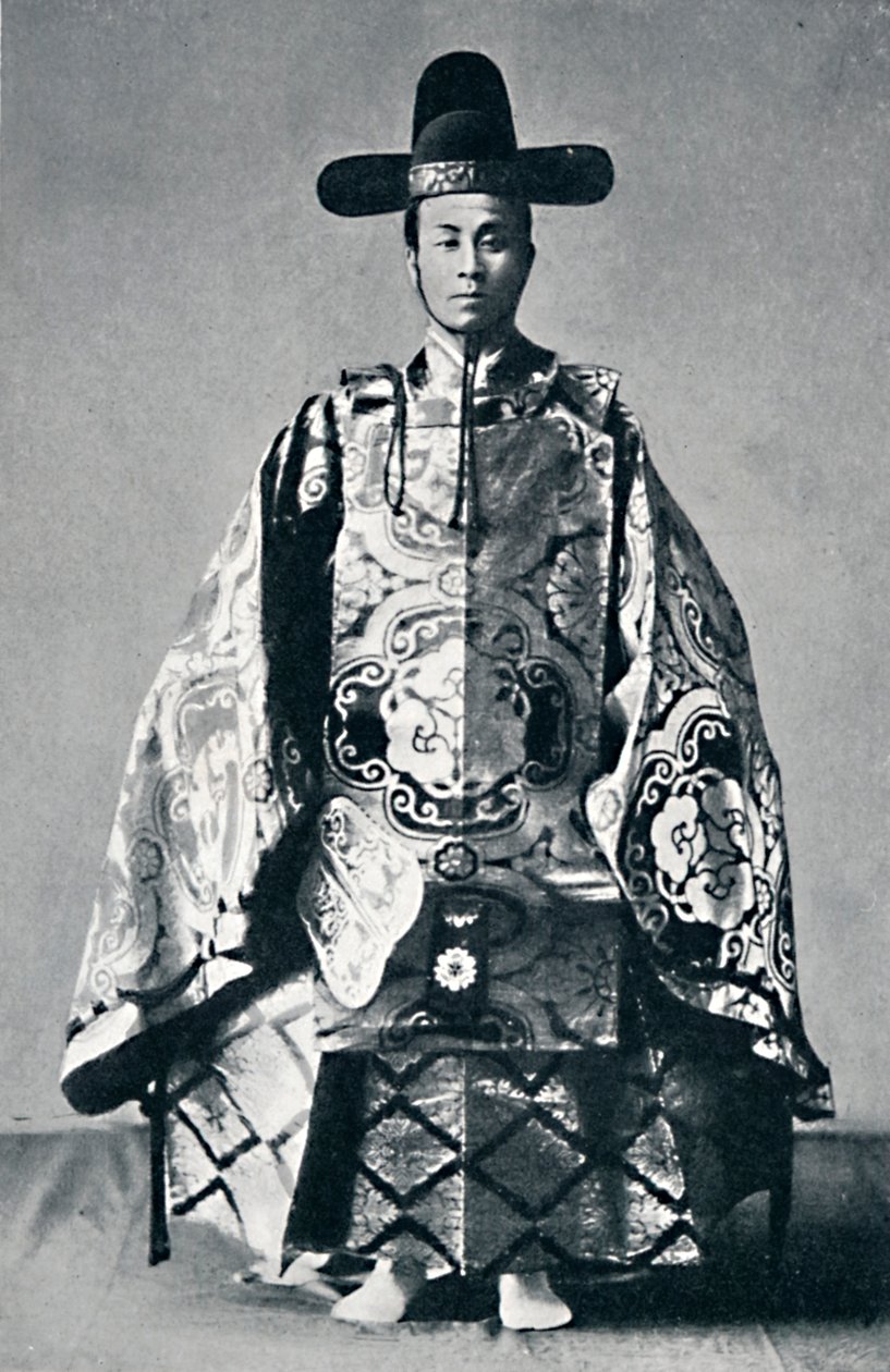 En japansk hofadel i gammel dragt, 1902 af Unbekannt