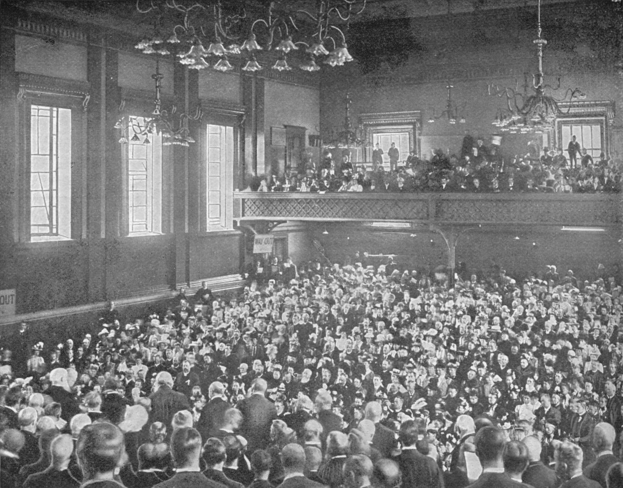 Et møde i maj, Exeter Hall, London, c1903 1903 af Unbekannt