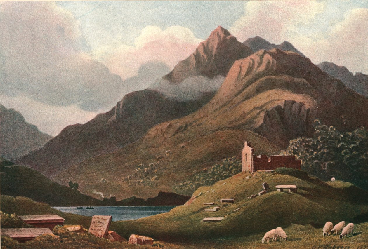 Et bjerglandskab - Ben Lomond, c1900. af Unbekannt