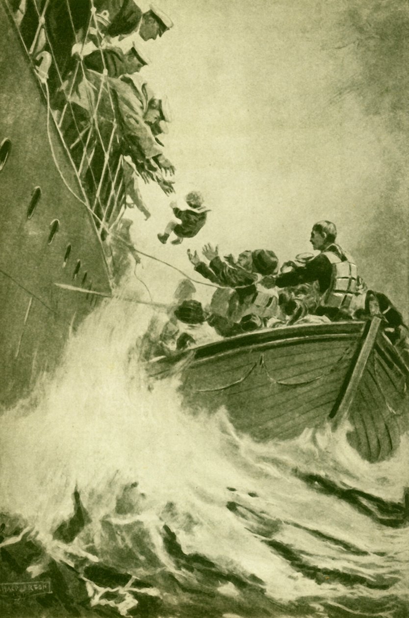 En redning til søs, c1930. af Unbekannt