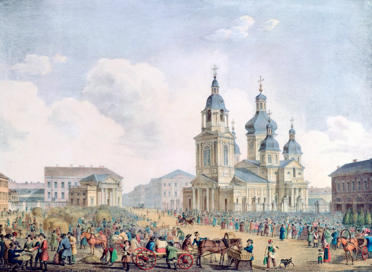 En russisk by, 1800-tallet af Unbekannt