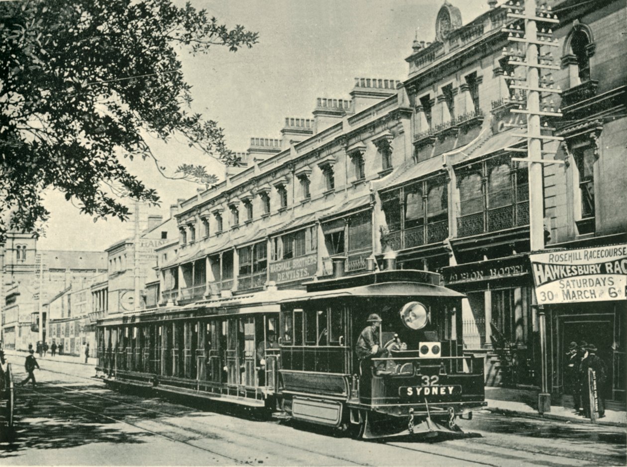 En Sydney Steam Tram, 1901. af Unbekannt