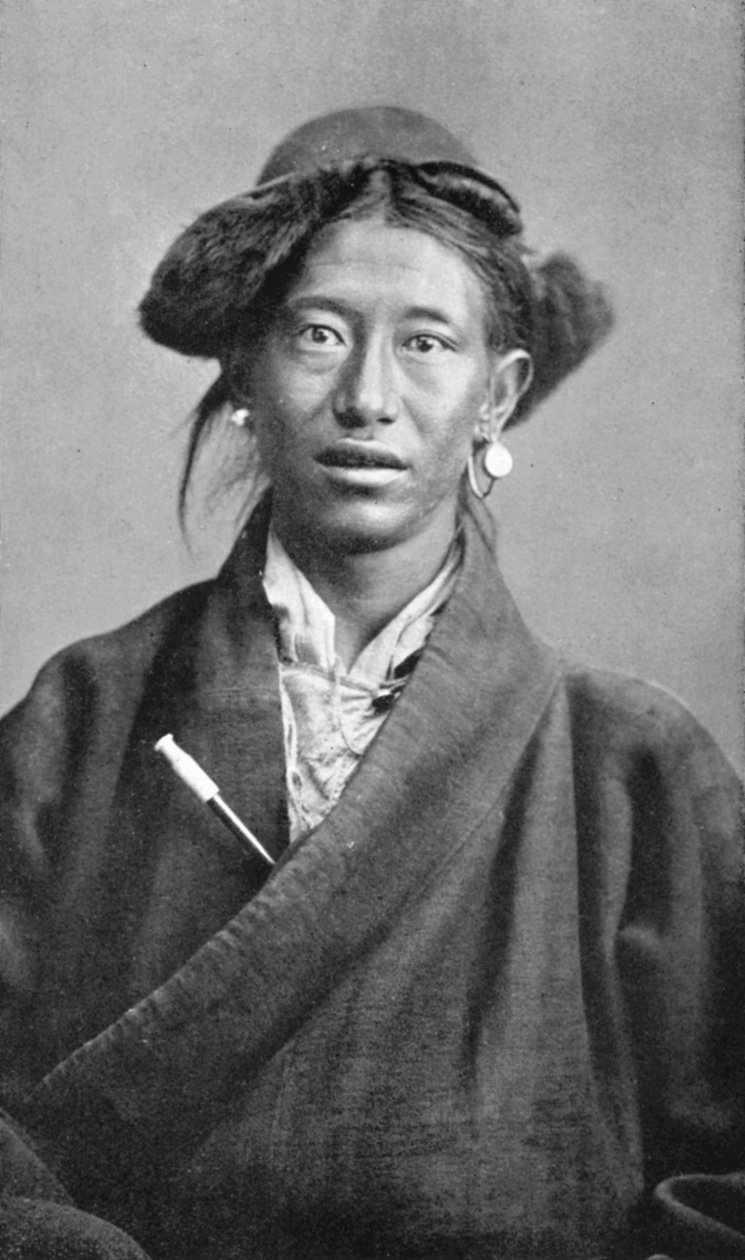 En tibetansk kvinde, c1910 af Unbekannt