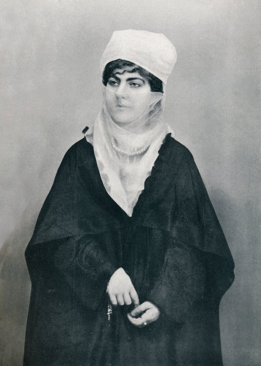 En tyrkisk dame i udendørs kostume, 1912 af Unbekannt