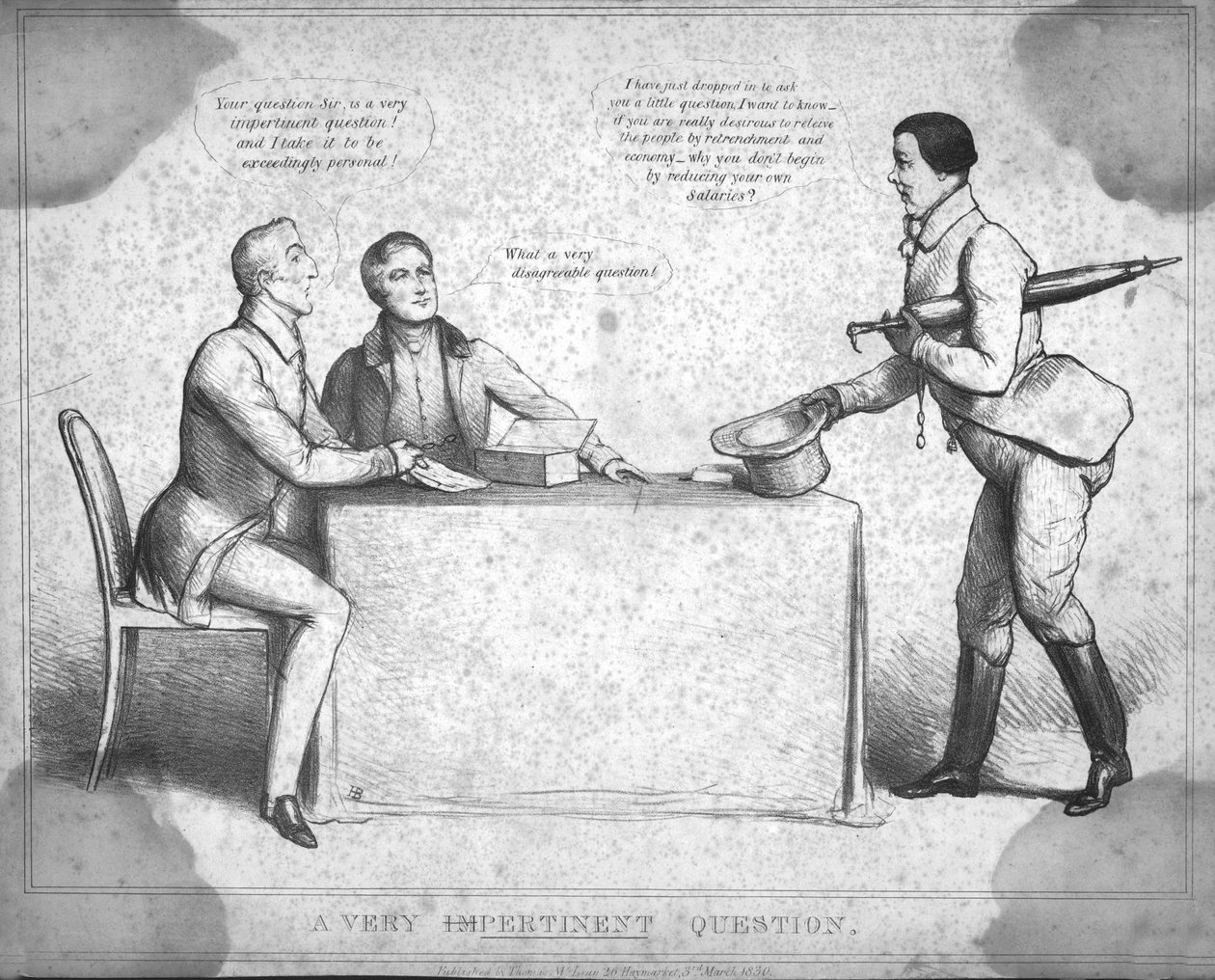 Et meget betydningsfuldt spørgsmål., 1830 af Unbekannt