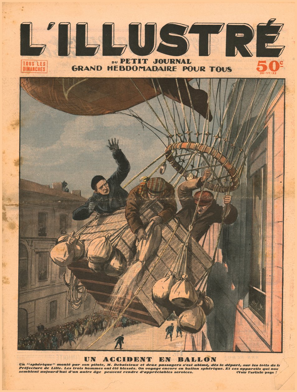 En ballonulykke, 1932. af Unbekannt