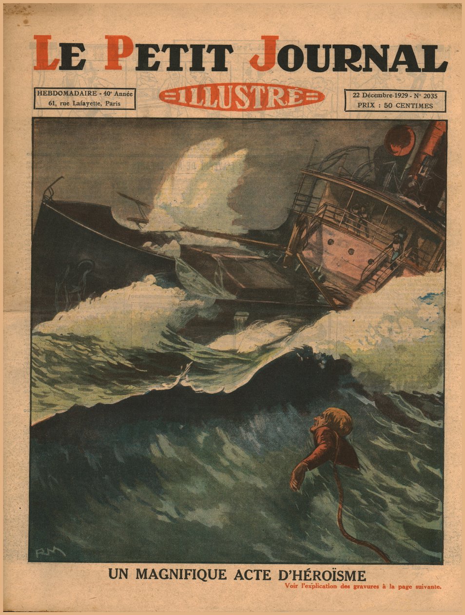 En storslået heltegerning, 1929. af Unbekannt