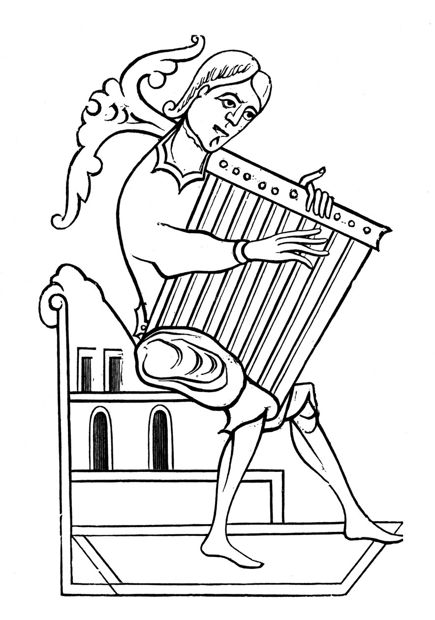 En psalterist, 9. århundrede, 1870 af Unbekannt