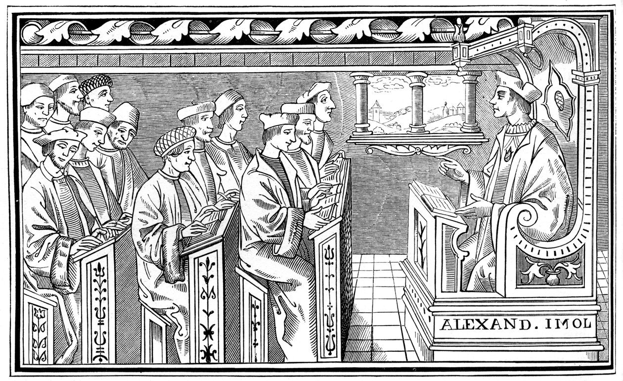 Et skolehus, 1500-tallet 1849 af Unbekannt