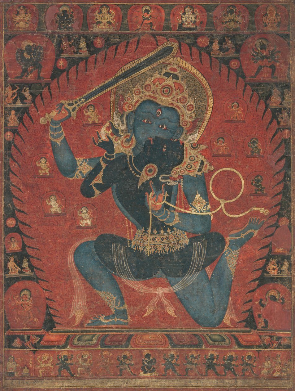 Acala med konsort Vishvavajri, 1525-50. af Unbekannt