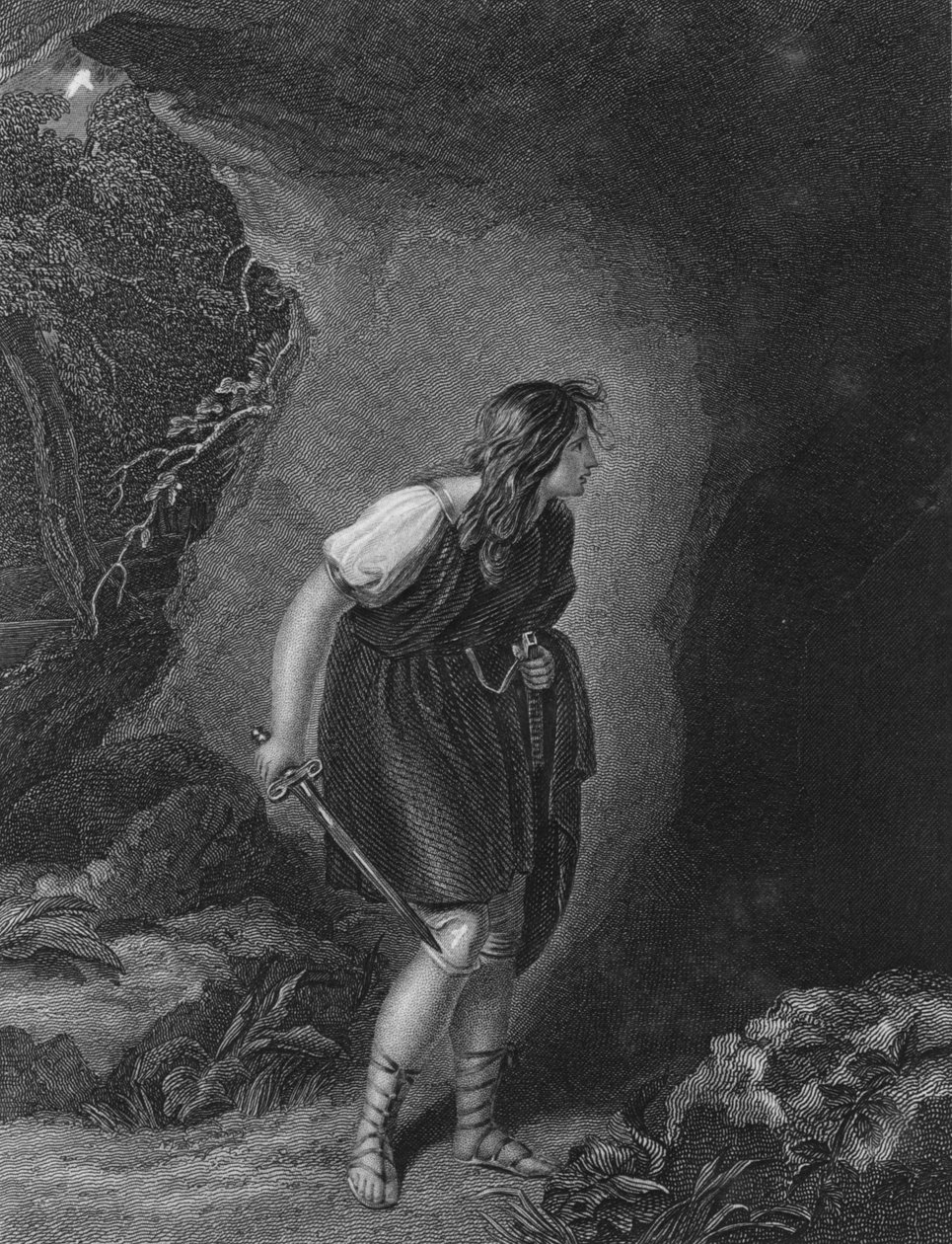 Akt III Scene vi fra Cymbeline, c1800-tallet af Unbekannt