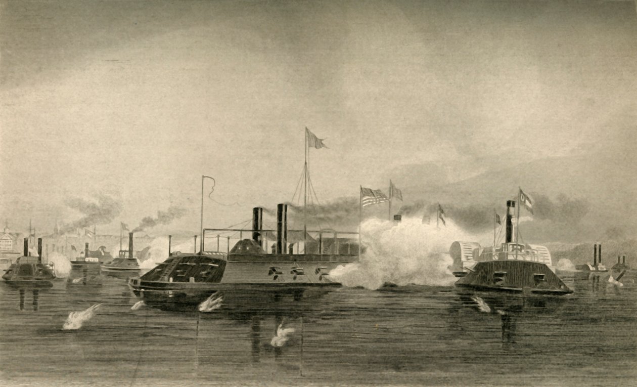 Kanonbådenes handling i Memphis, 1878. af Unbekannt