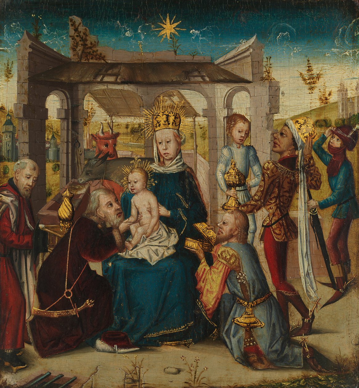 Tilbedelse af Magi, ca. 1470-90. af Unbekannt