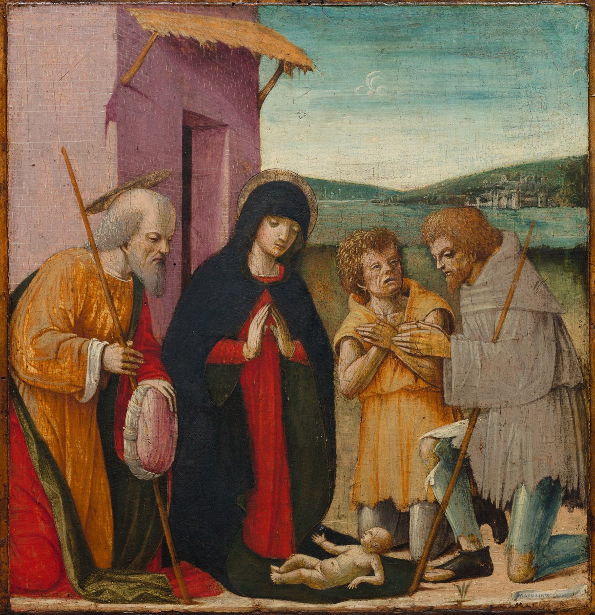 Tilbedelse af hyrderne, ca. 1480-1500. af Unbekannt
