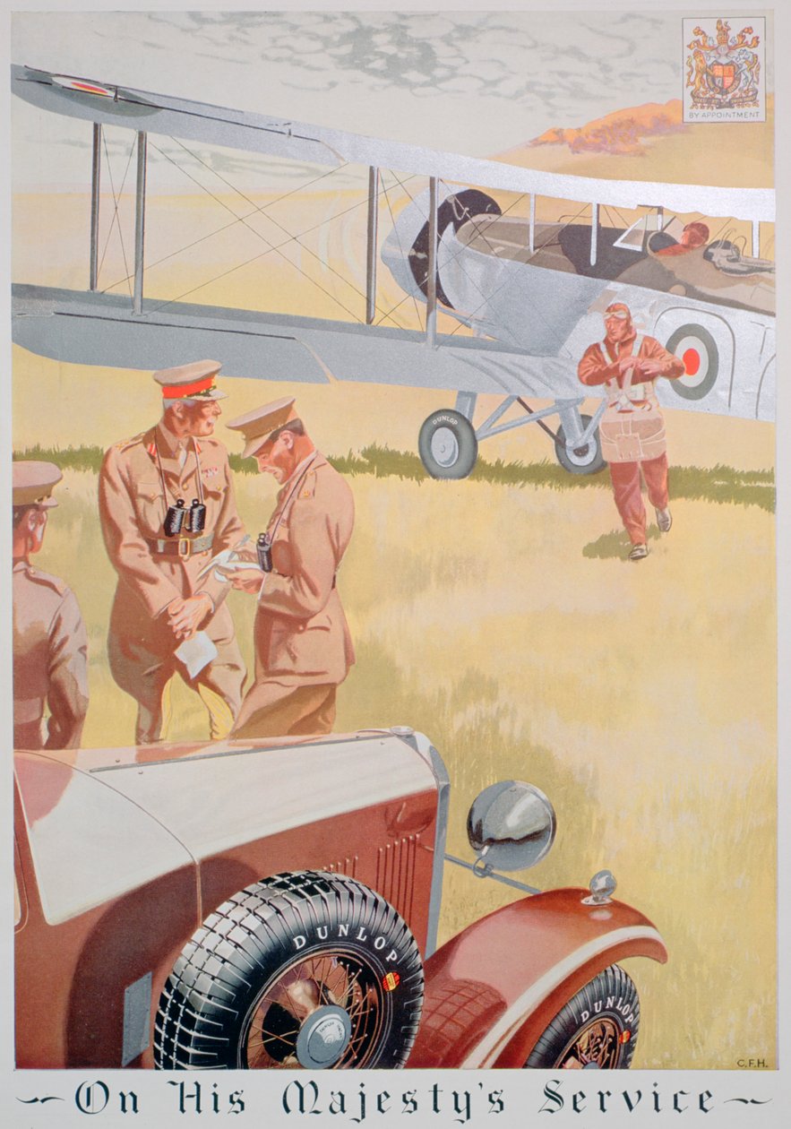 Annonce for Dunlop-dæk, 1934 af Unbekannt