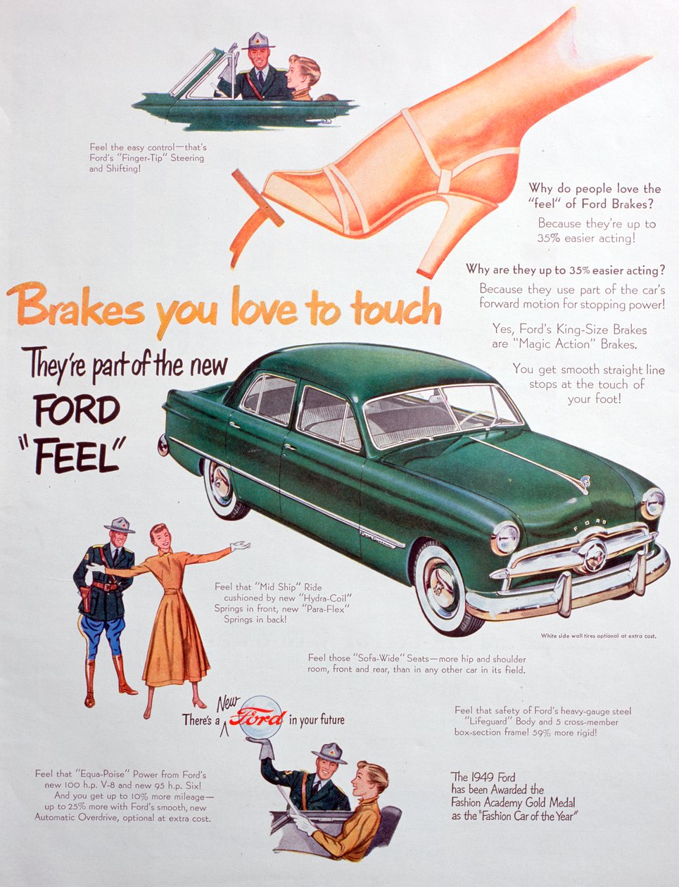 Annonce for Ford-biler, 1949 af Unbekannt