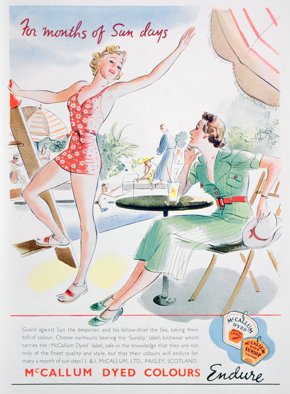 Annonce for McCallum-farvede farver, 1937 af Unbekannt