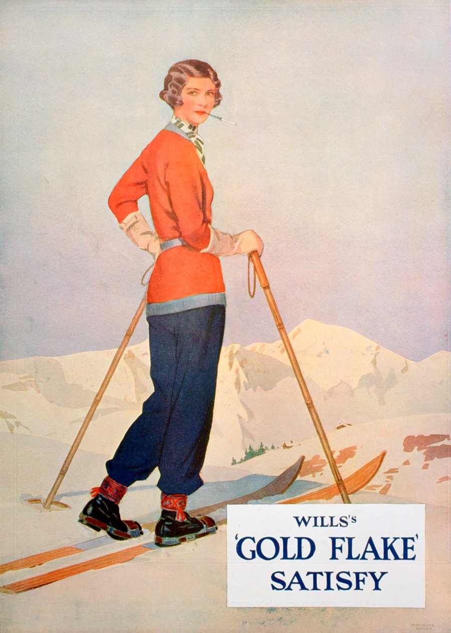 Annonce for Wills Gold Flake cigaretter, 1930 af Unbekannt