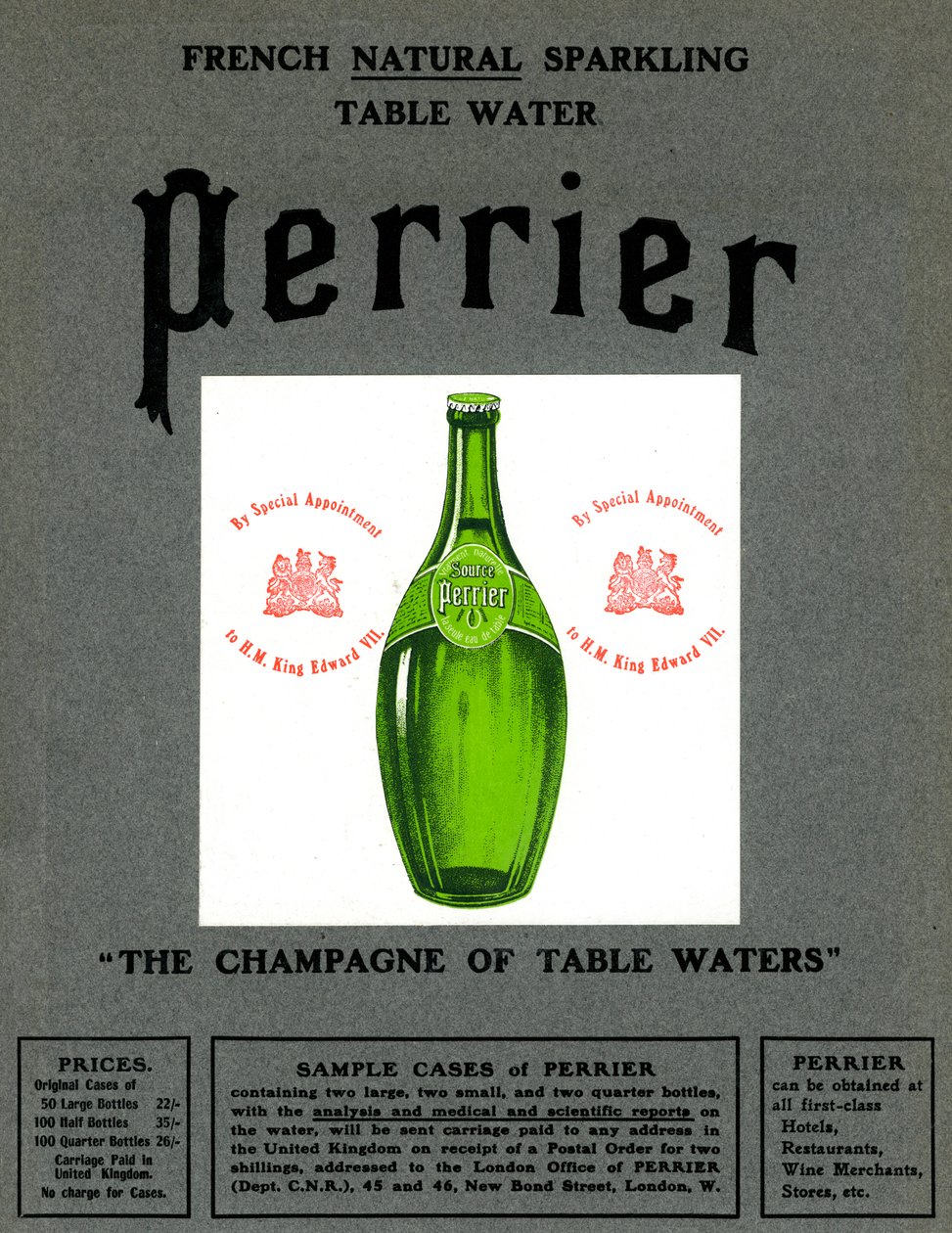 Annonce for Perrier vand, 1905 af Unbekannt