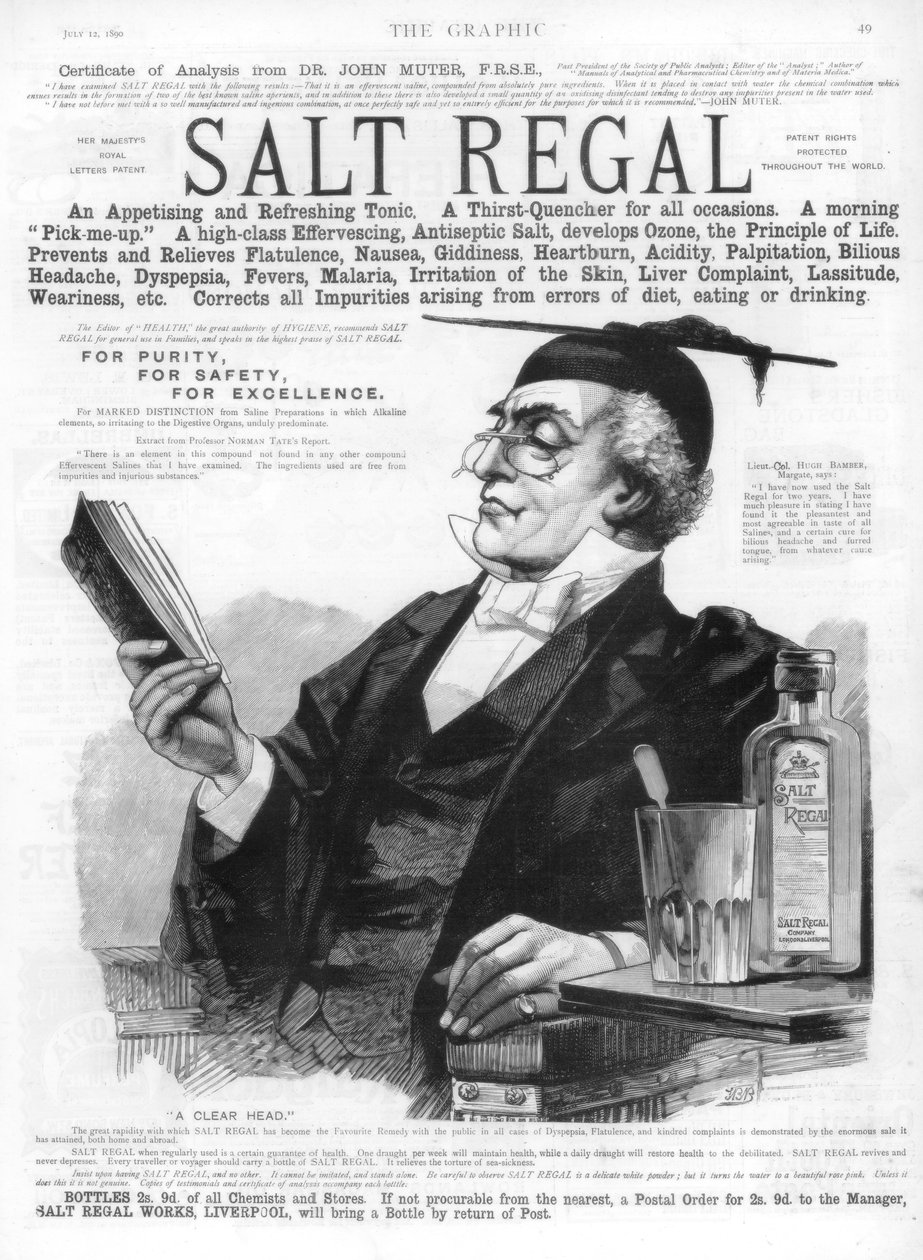 Annonce for Salt Regal tonic, 1890 af Unbekannt