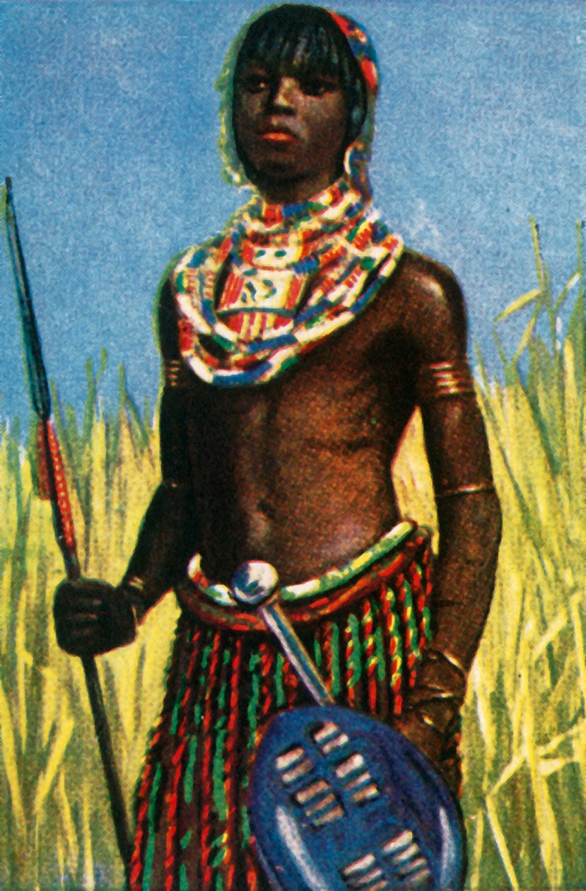 Afrikansk kriger, c1928. af Unbekannt