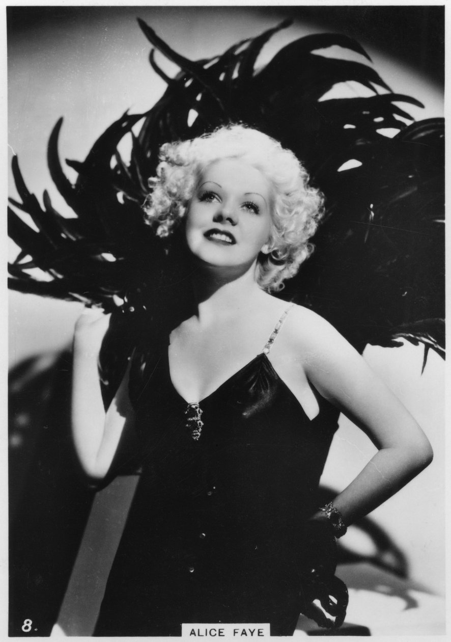 Alice Faye, amerikansk skuespillerinde og sangerinde, c1938 af Unbekannt