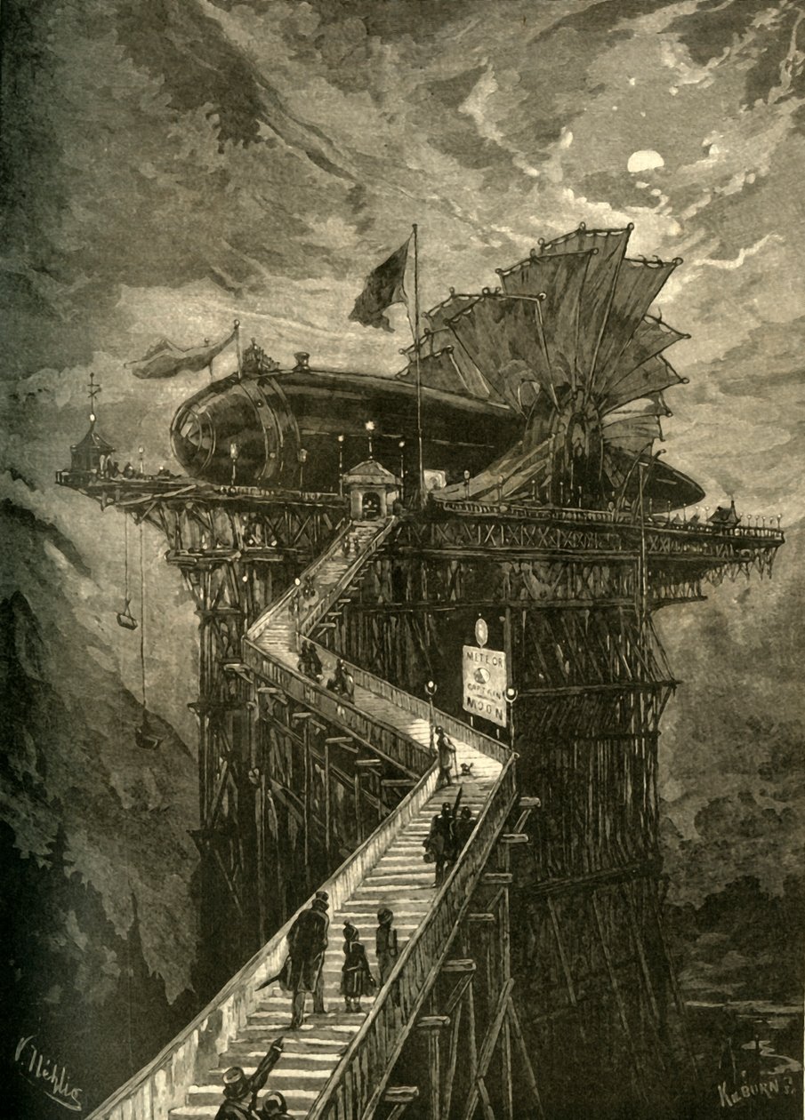 Alle ombord til månen!, 1881. af Unbekannt
