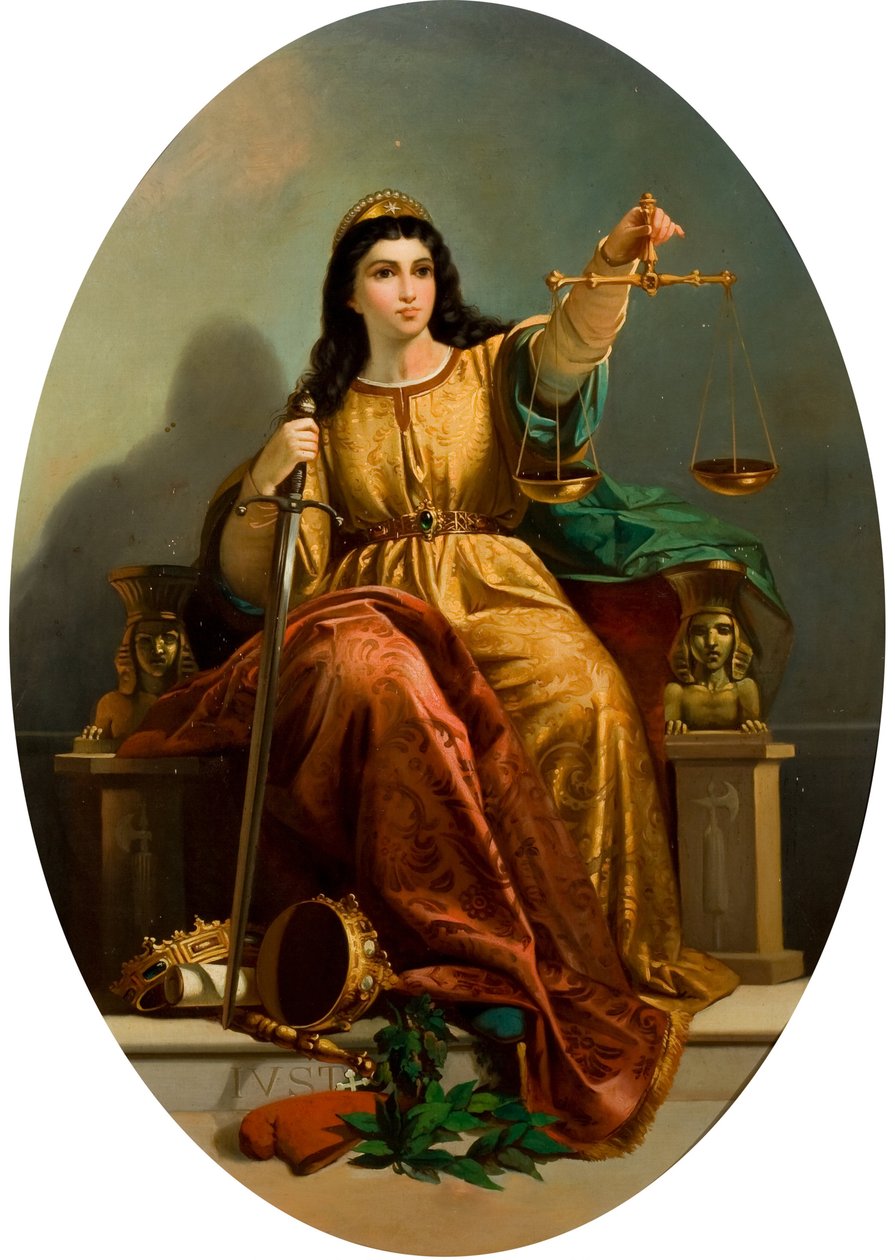 Allegory of Justice, ca. 1870. af Unbekannt