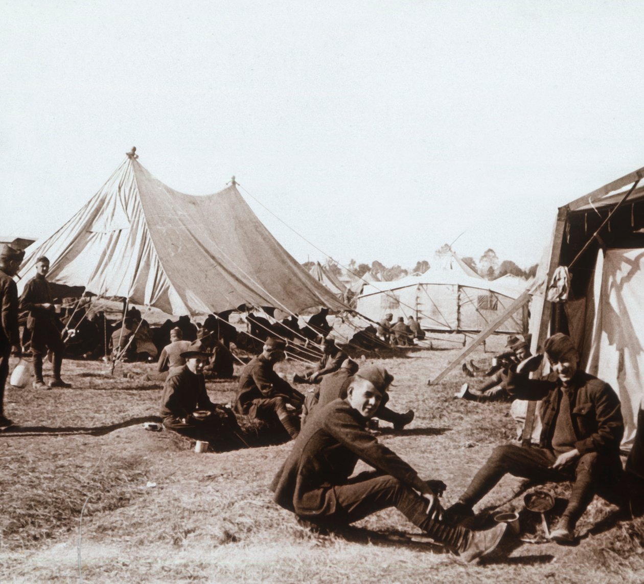 Amerikansk lejr, Melette, Frankrig, c1914-c1918 af Unbekannt
