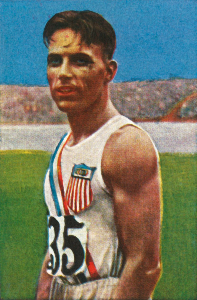 Den amerikanske diskoskaster Bud Houser, 1928. af Unbekannt
