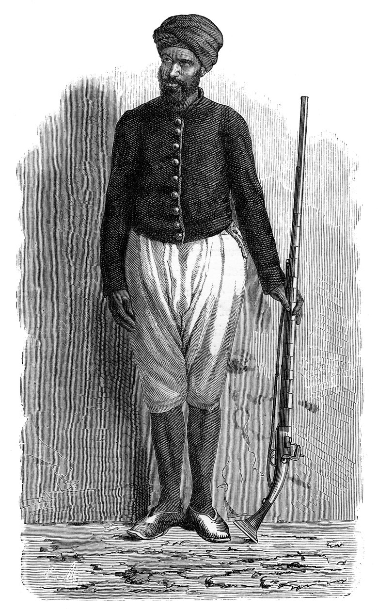 En arabisk soldat fra Tunis, c1890 af Unbekannt