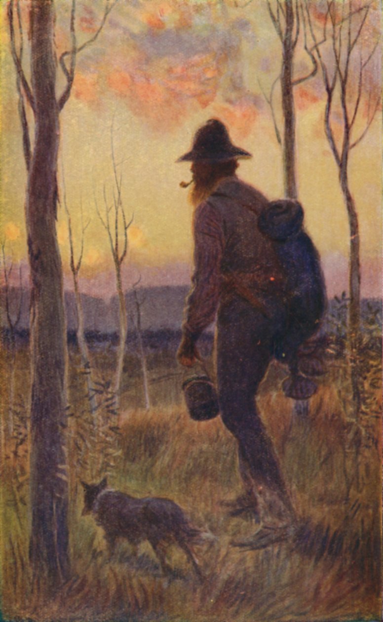 En australsk solnedgang, 1923. af Unbekannt