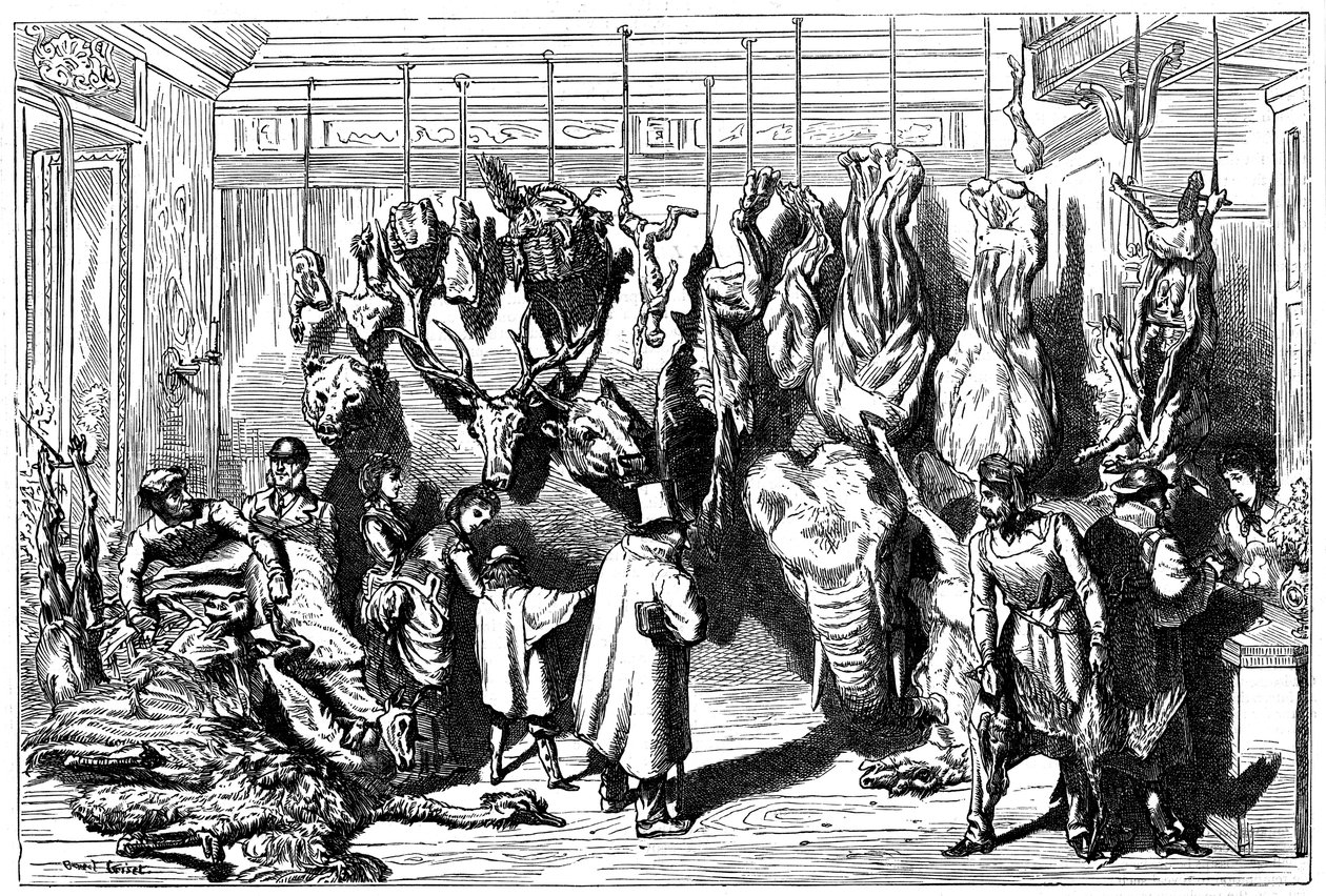 En engelsk slagter, Boulevard Haussmann, Paris, 1871 af Unbekannt