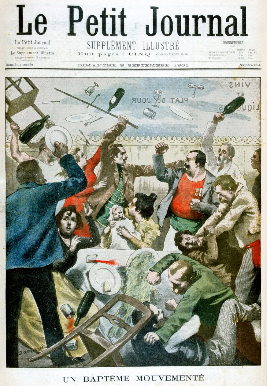 En begivenhedsrig dåb, 1901 af Unbekannt