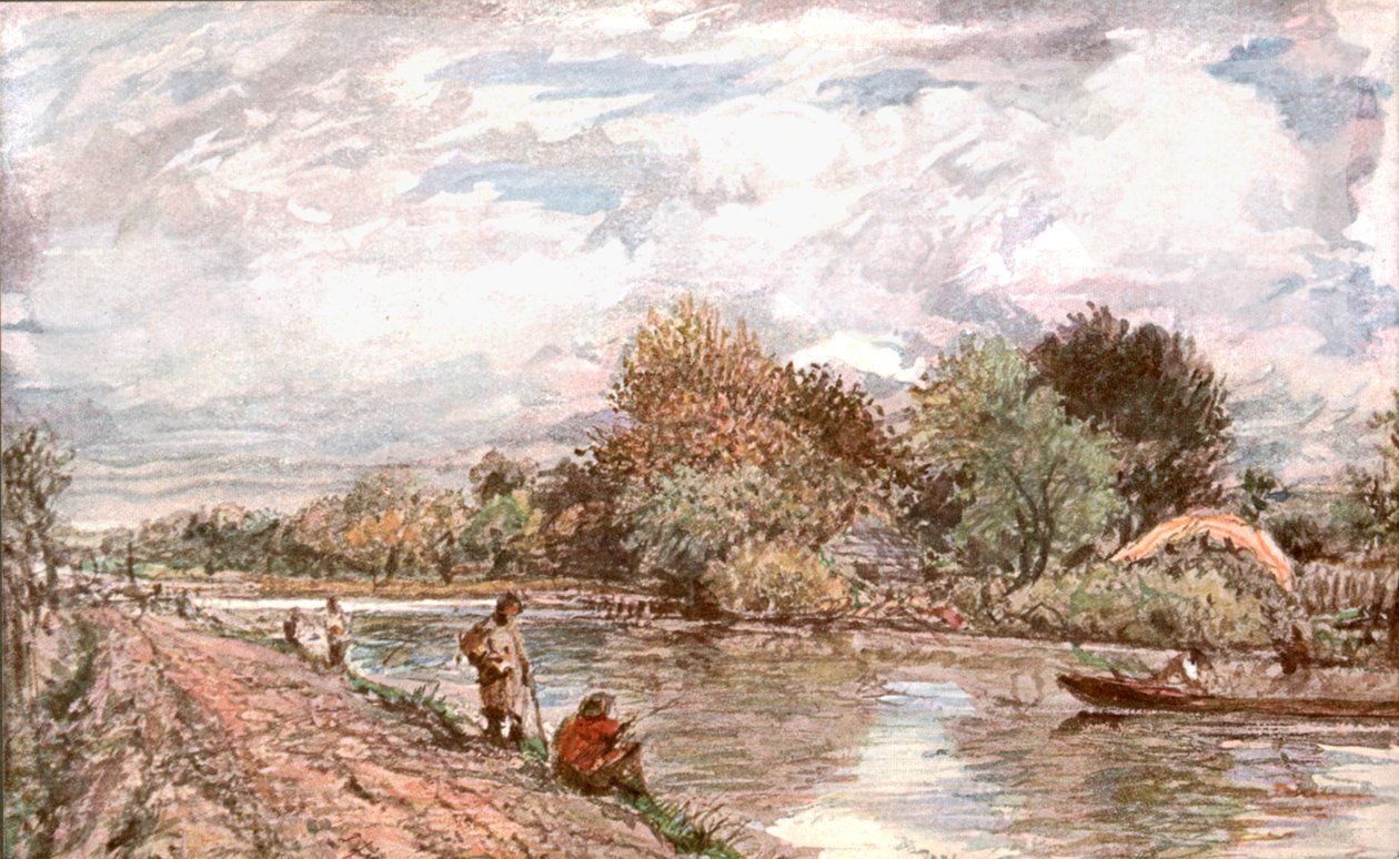 Lystfiskere, c1900. af Unbekannt
