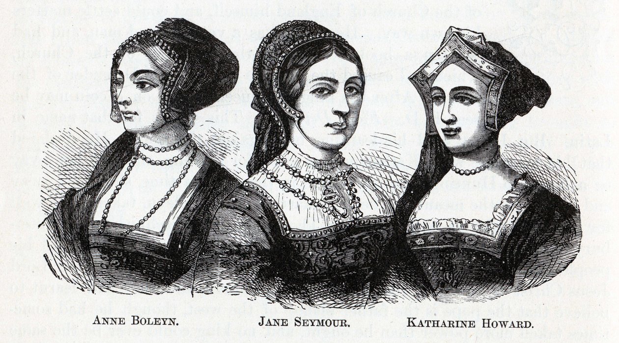 Anne Boleyn. Jane Seymour. Katharine Howard, 1882 af Unbekannt