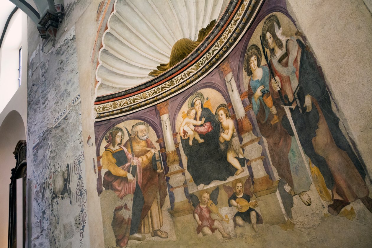 Aosta, Italien. St. Lucias alter. Frisk. af Unbekannt