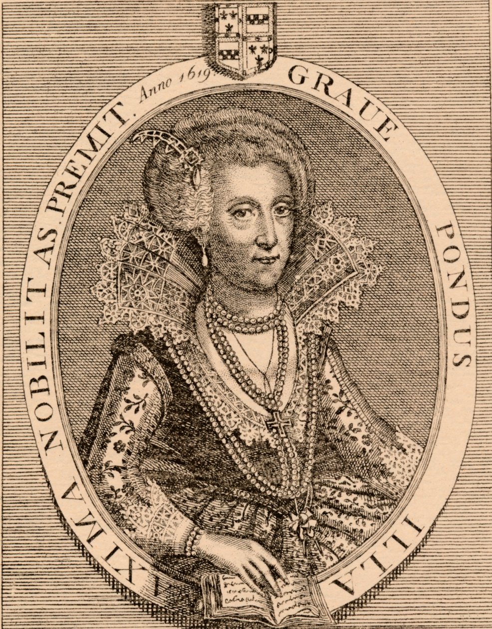 Arabella Stuart 1575-1615, engelsk renæssanceadelskvinde, 1889. af Unbekannt
