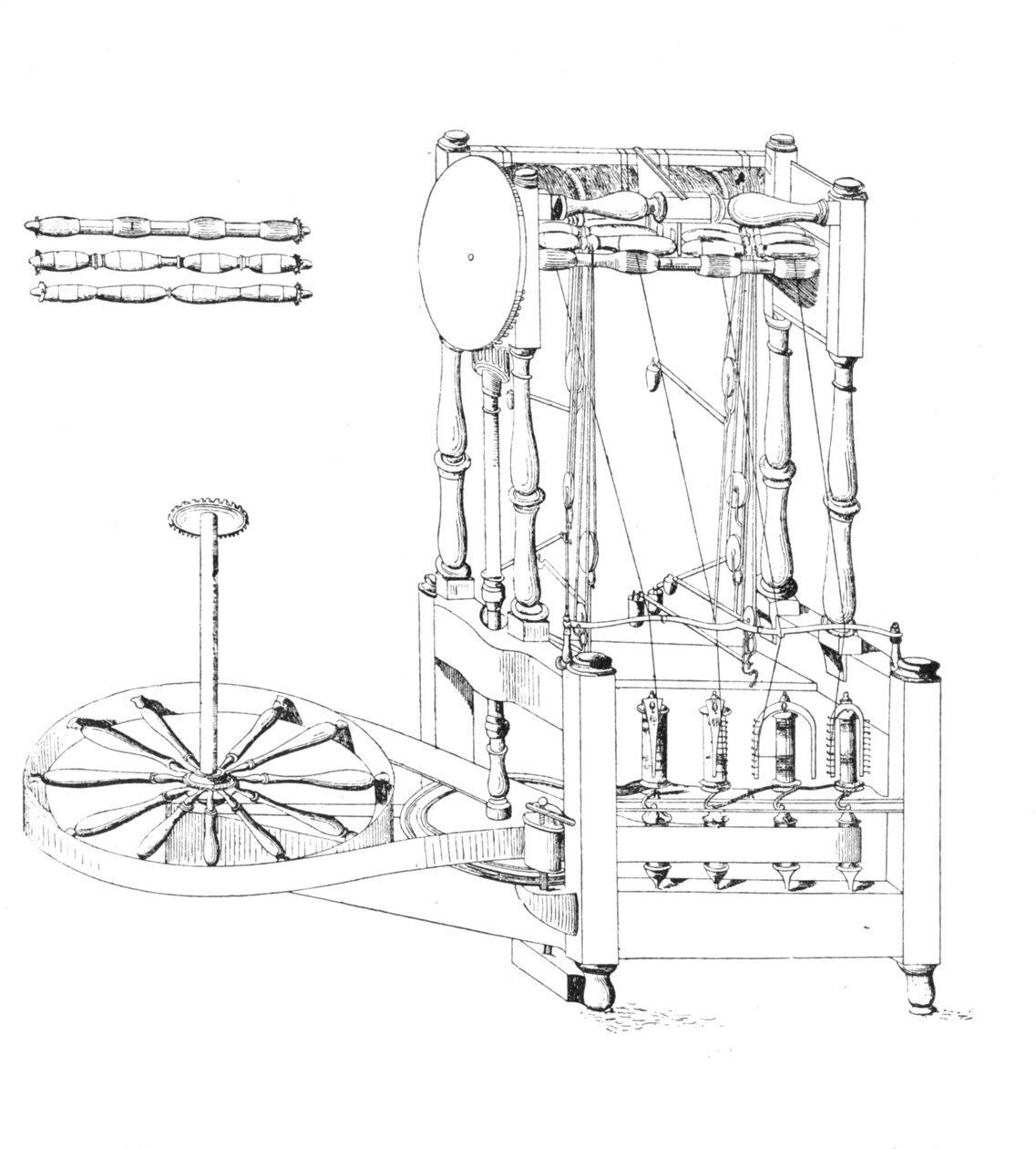 Arkwrights Spinning Jenny, 1769, 1769, 1904 af Unbekannt