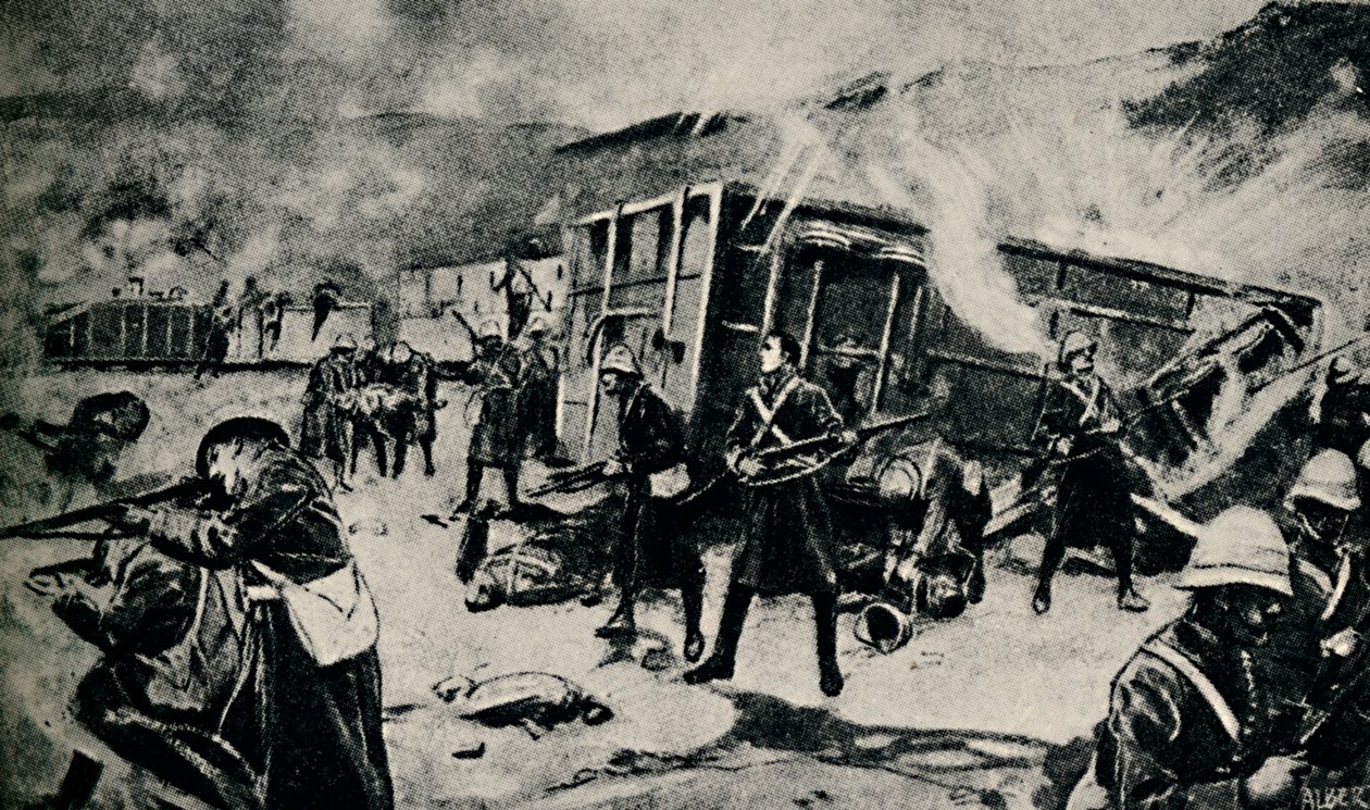 Pansertog i baghold ved Estcourt, november 1899, 1945. af Unbekannt