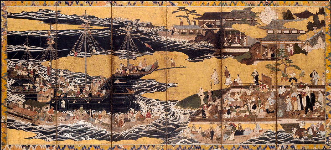 Sydbarbarernes ankomst, ca. 1600. af Unbekannt