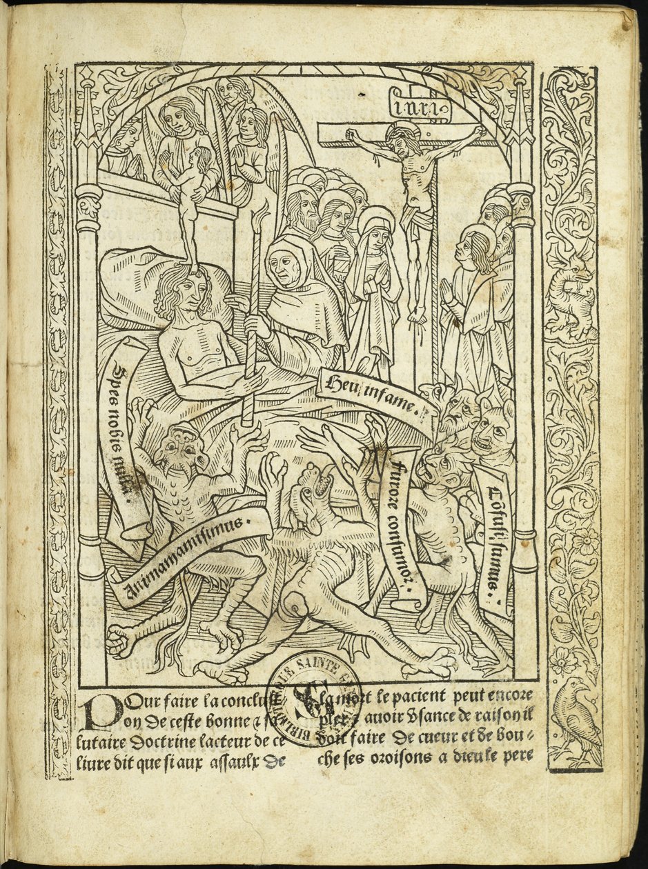 Ars moriendi Kunsten at dø, 1496. af Unbekannt