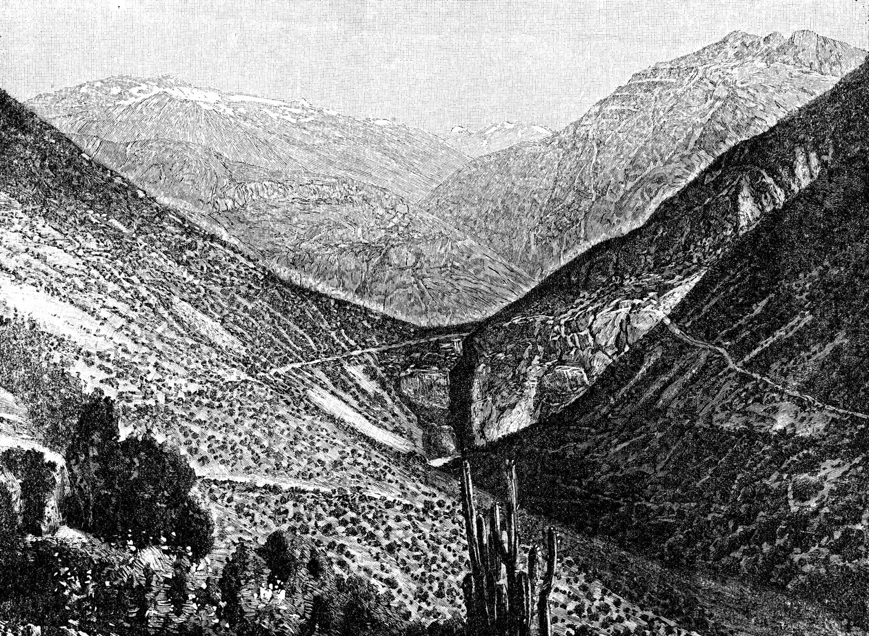 Ascent of the Cumbre, Chile, 1895 af Unbekannt