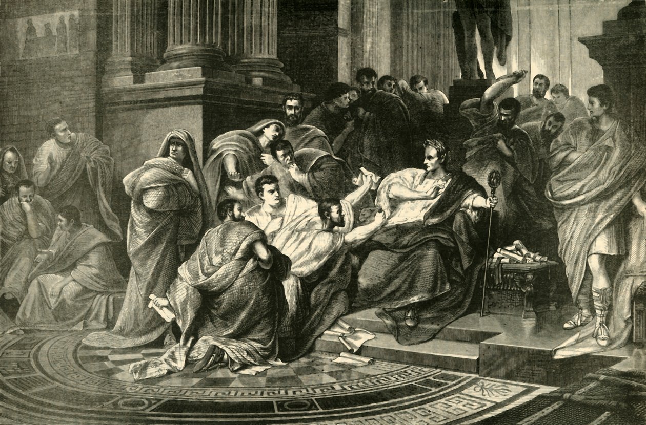 Mordet på Julius Cæsar, 1890. af Unbekannt