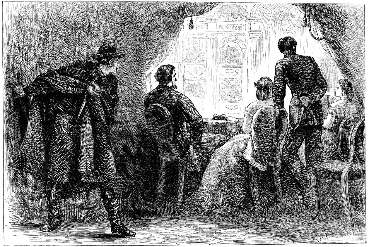 Mordet på præsident Lincoln, Washington DC, 1865 c1880 af Unbekannt