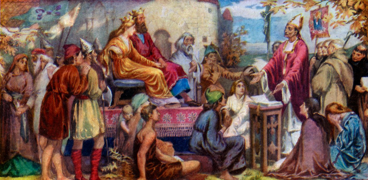 Augustine prædiker for Ethelbert og Bertha, 1925 af Unbekannt